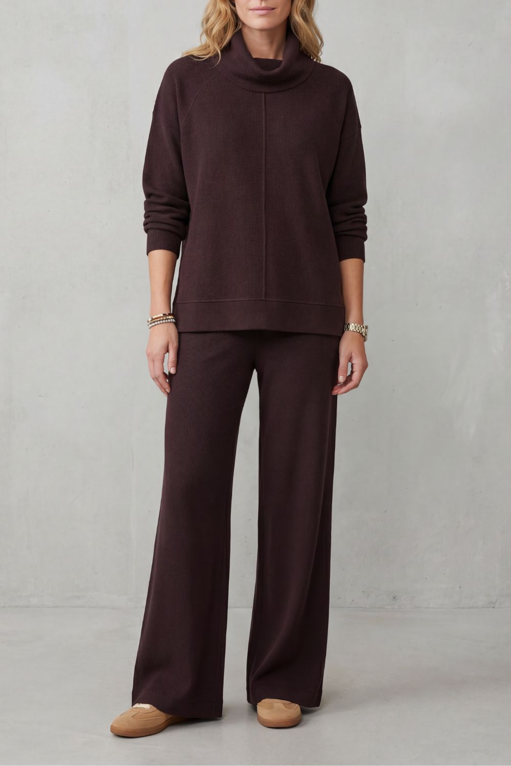 Luverra Turtleneck Lounge Set | Women's Wide-Leg Two-Piece