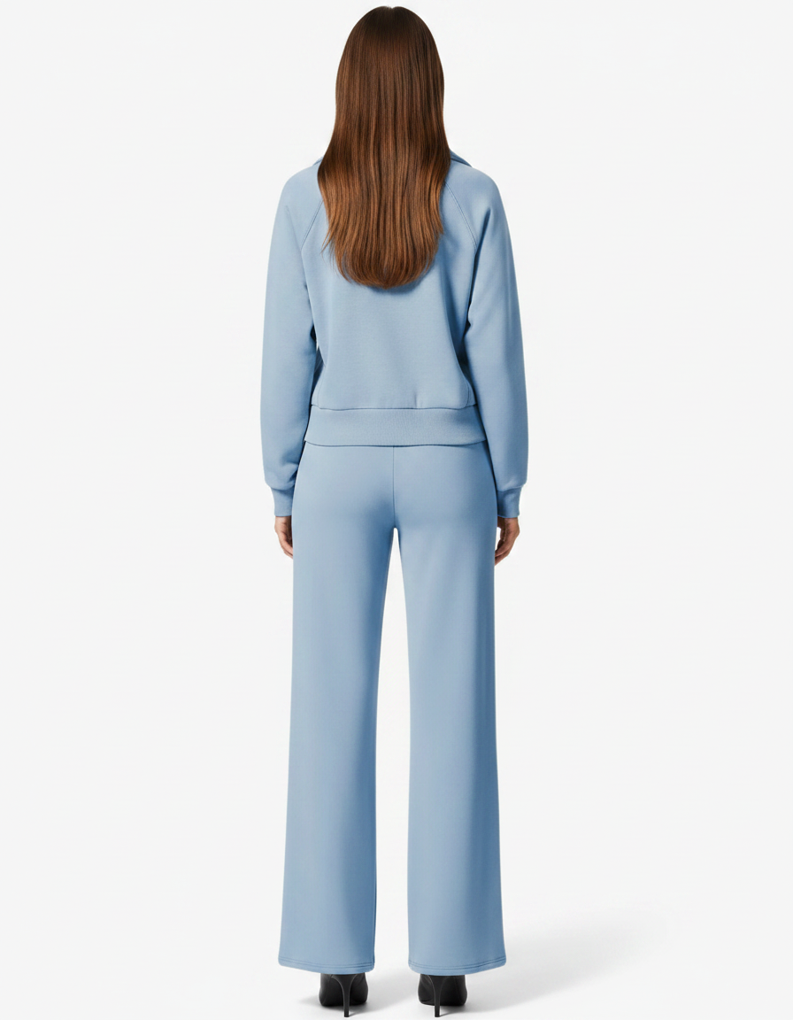 Willa Zip-Up Hoodie Wide-Leg Set | Women's Lounge Two-Piece