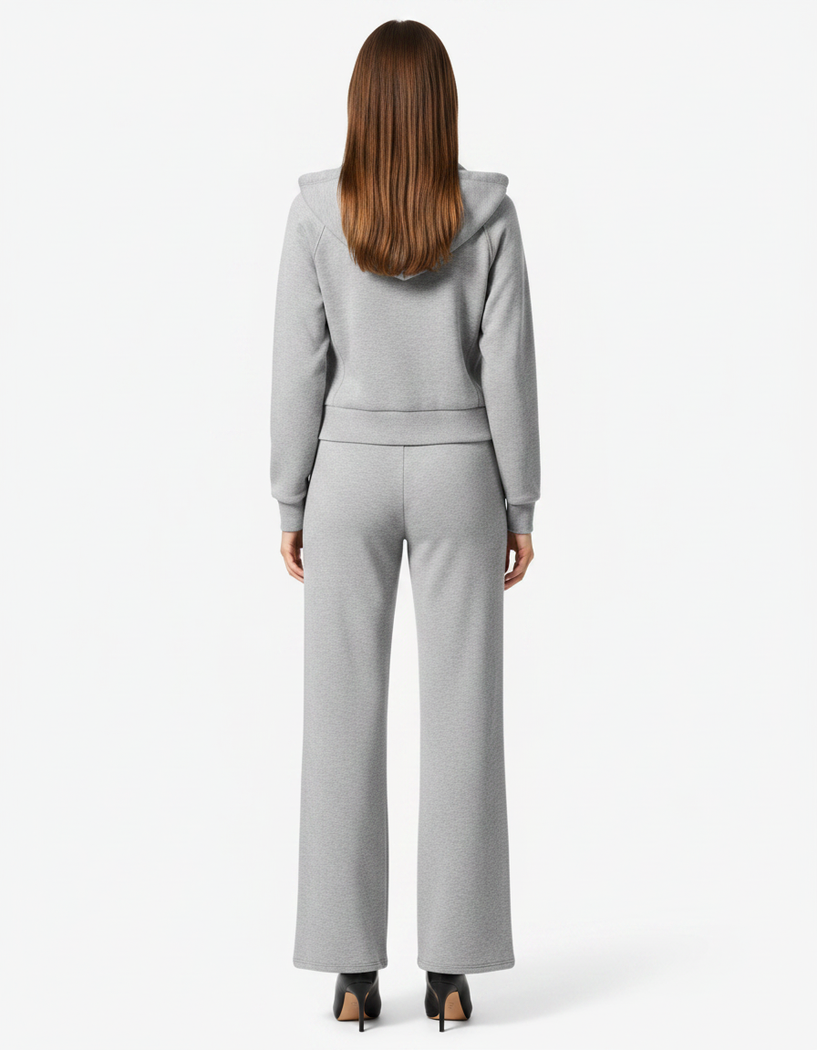 Willa Zip-Up Hoodie Wide-Leg Set | Women's Lounge Two-Piece