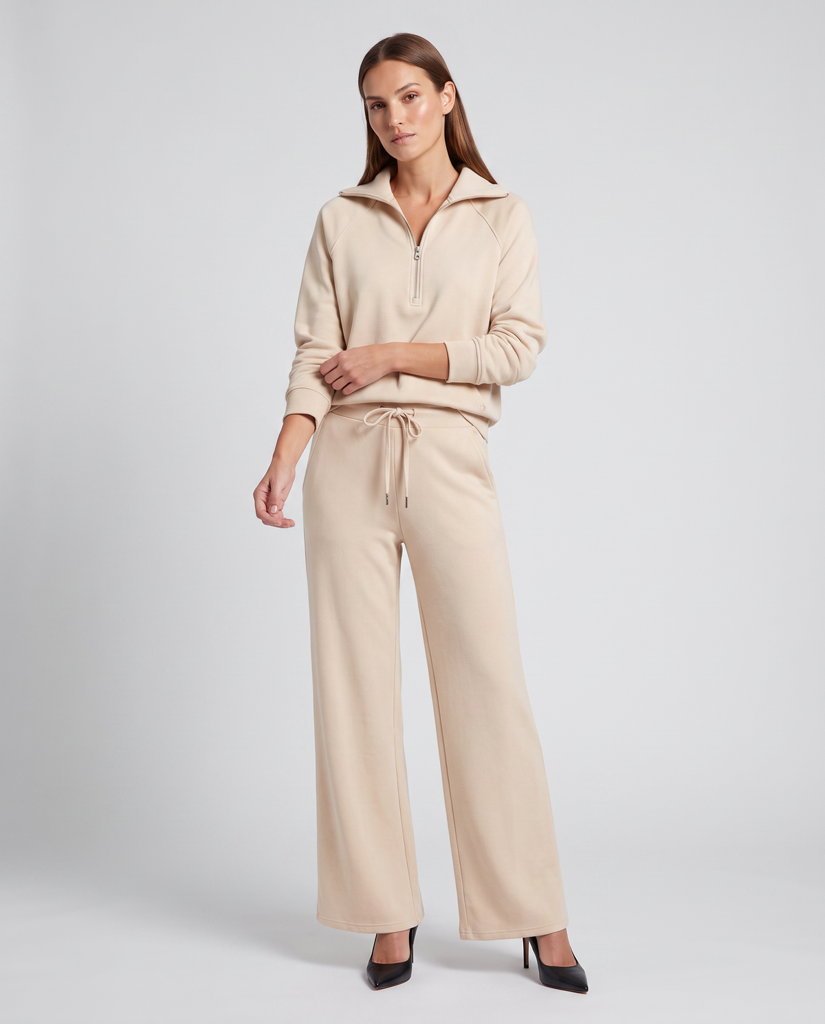 Willa Zip-Up Hoodie Wide-Leg Set | Women's Lounge Two-Piece