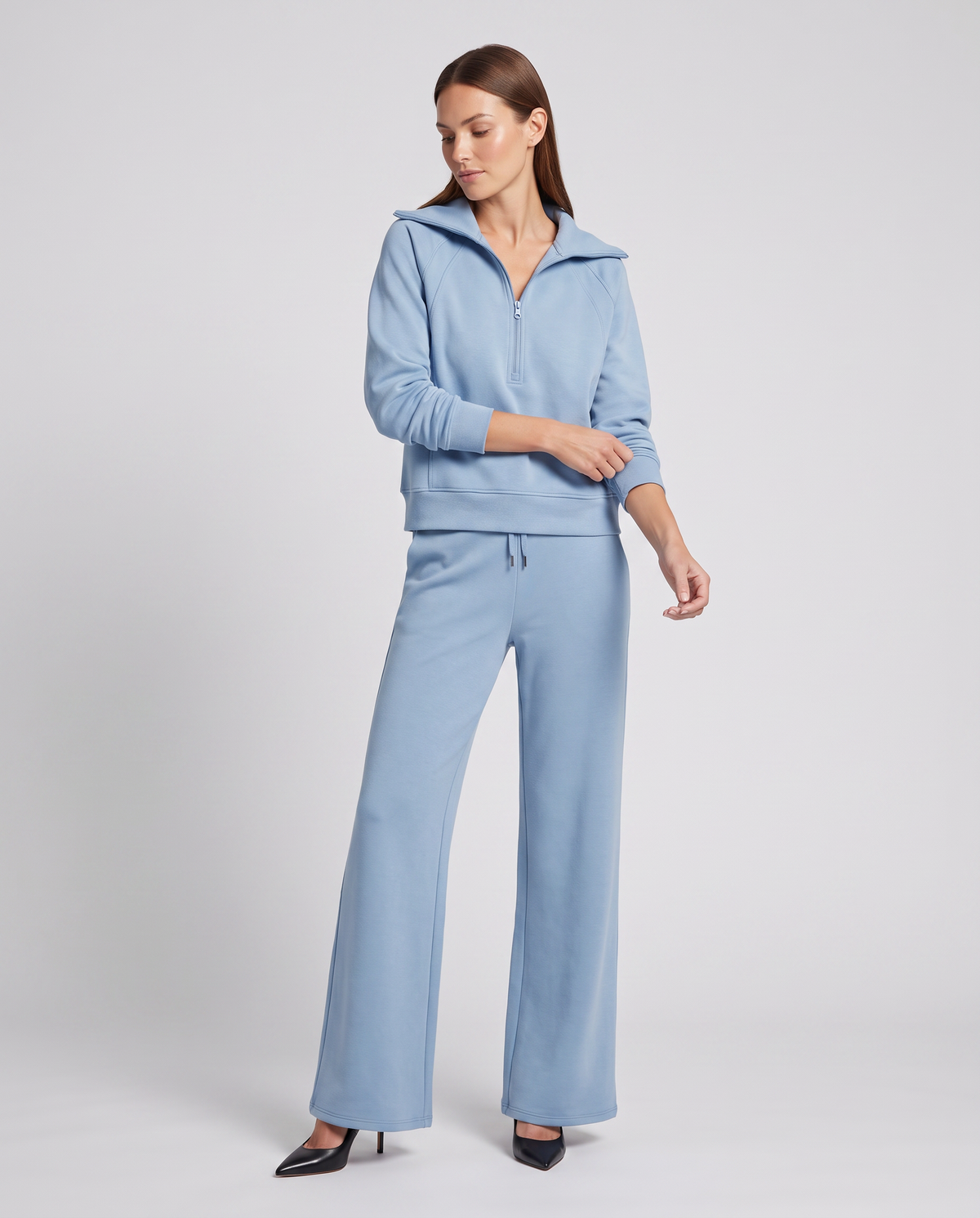 Willa Zip-Up Hoodie Wide-Leg Set | Women's Lounge Two-Piece