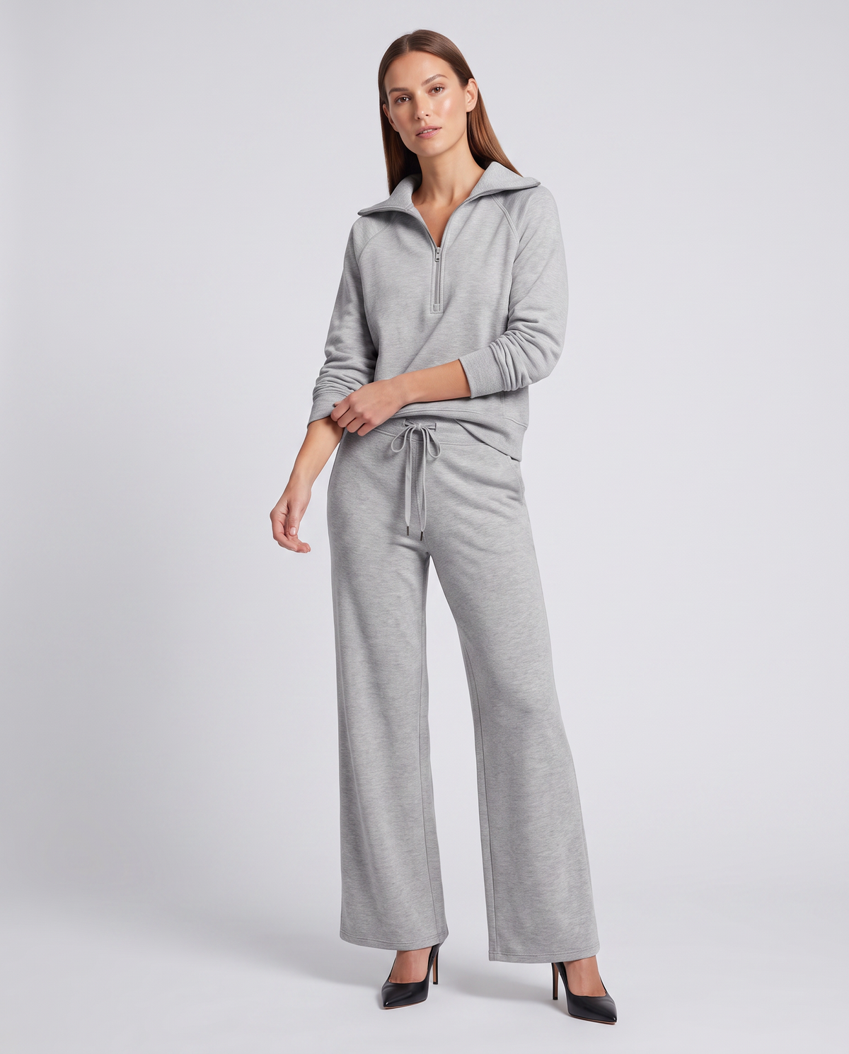 Willa Zip-Up Hoodie Wide-Leg Set | Women's Lounge Two-Piece