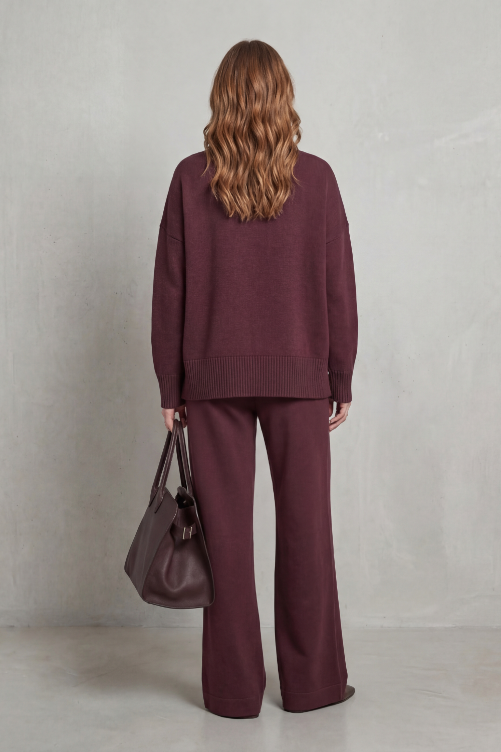 Casavella – Folded collar charm – Knit lounge set