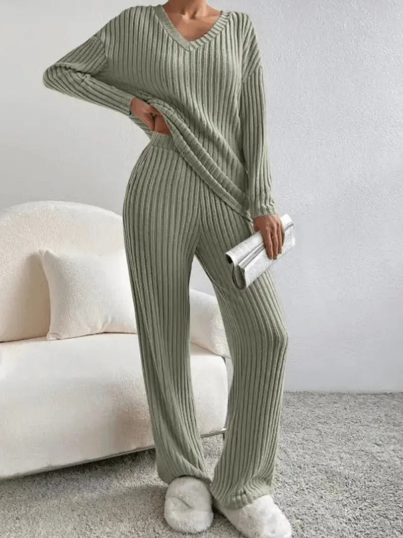 Mara Ribbed Knit Lounge Set | Women's Two-Piece Co-ord