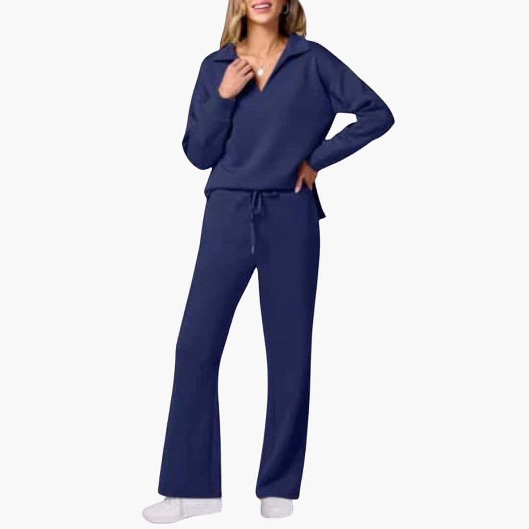 Iris V-Neck Lounge Set | Women's Straight-Leg Two-Piece