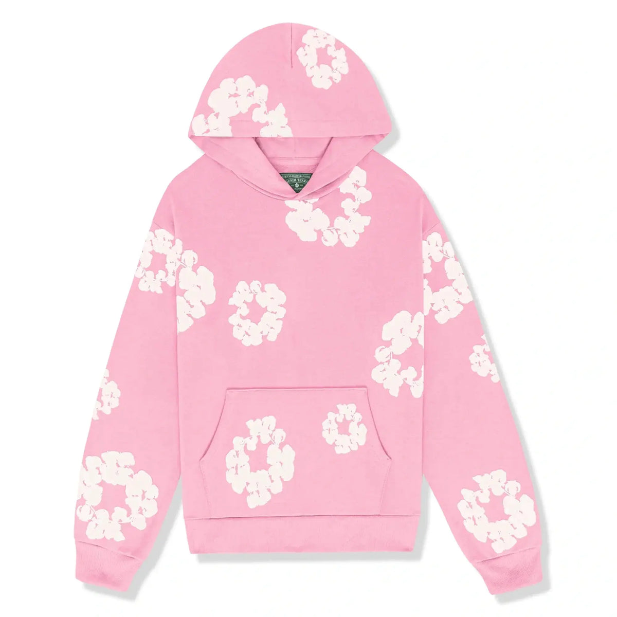 Hooded Tracksuit Set with Drawstring Trousers and Floral Detail