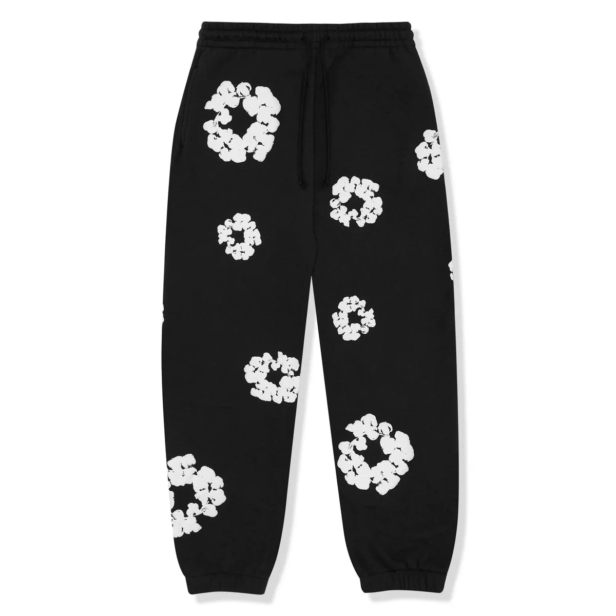 Hooded Tracksuit Set with Drawstring Trousers and Floral Detail