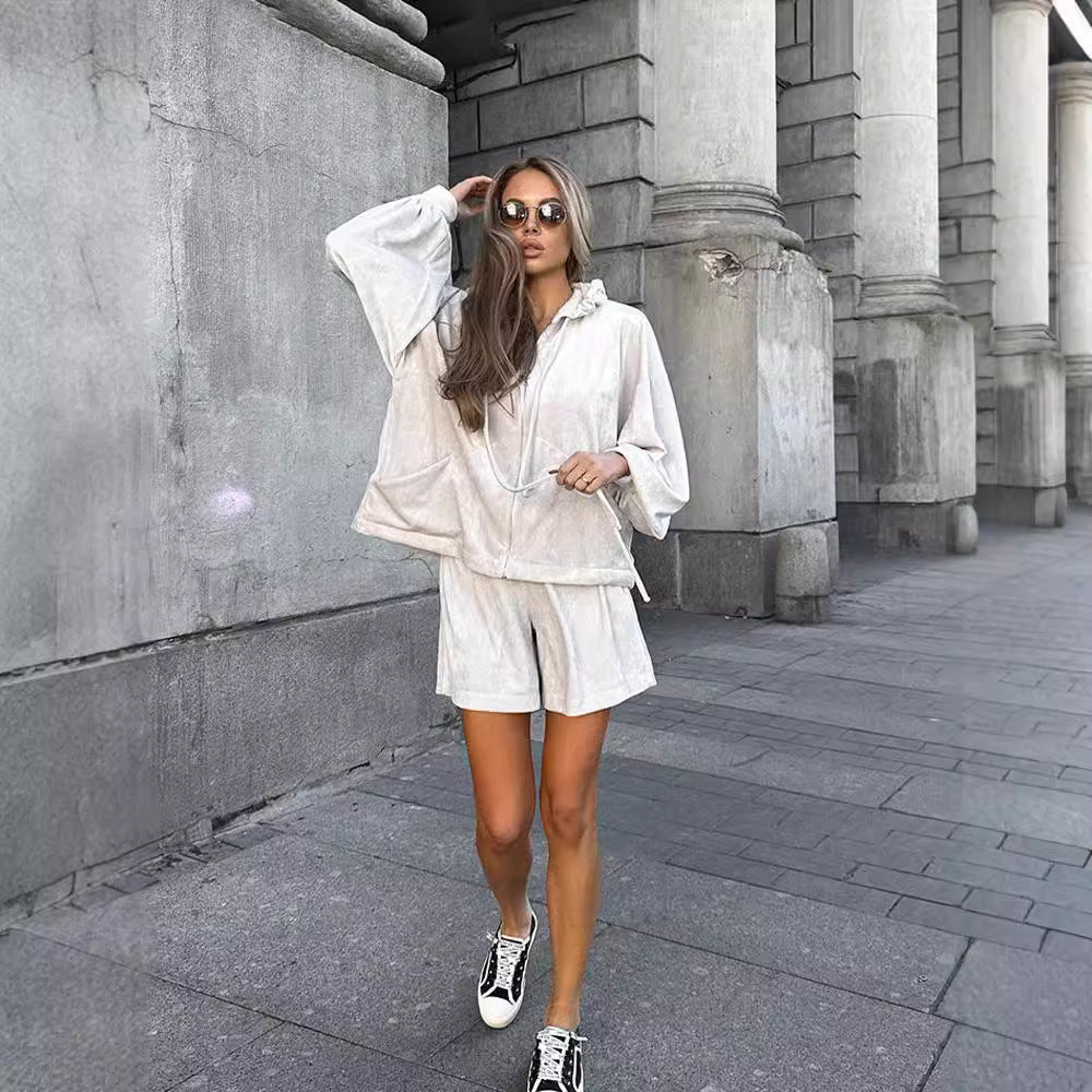 Wren Hoodie & Shorts Lounge Set | Women's Two-Piece