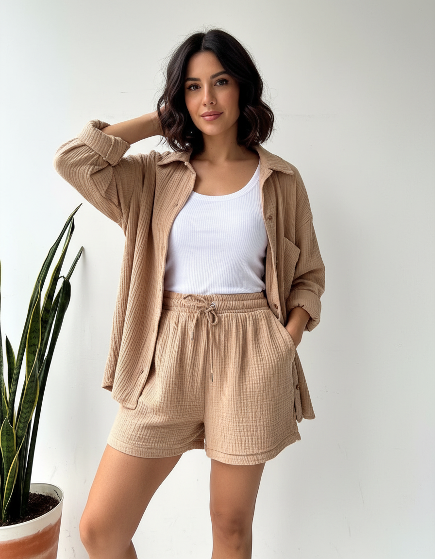 Sienna | Women's Lightweight Lounge Set with Relaxed Shorts
