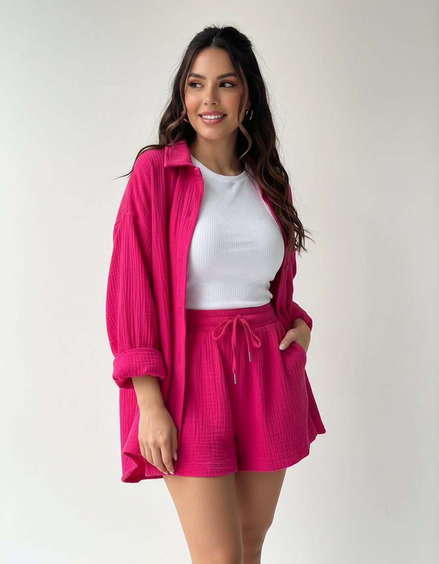 Sienna | Women's Lightweight Lounge Set with Relaxed Shorts