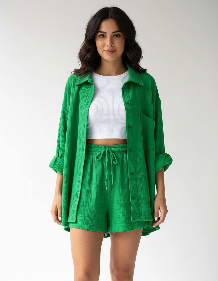 Sienna | Women's Lightweight Lounge Set with Relaxed Shorts