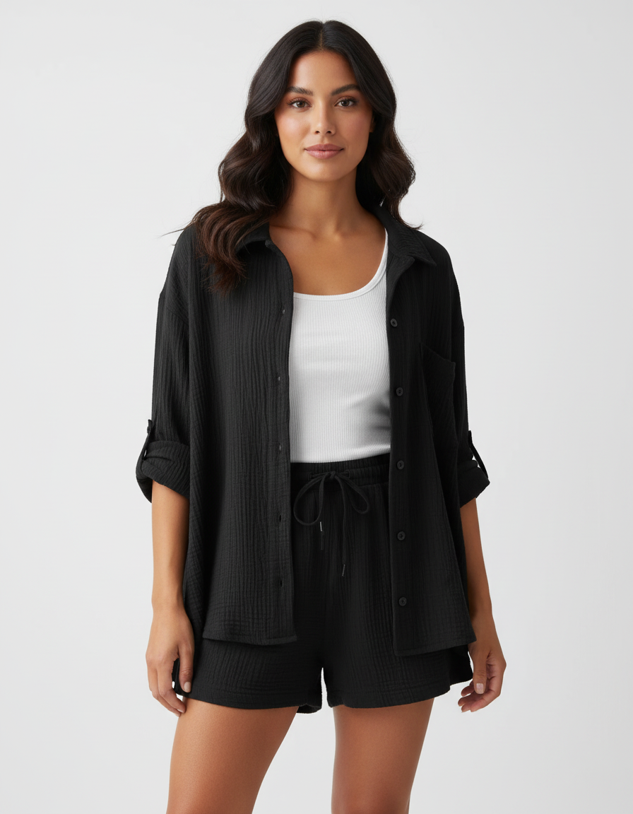 Sienna | Women's Lightweight Lounge Set with Relaxed Shorts