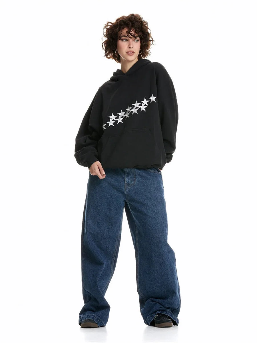 Matilda | Oversized Hoodie with Star Print