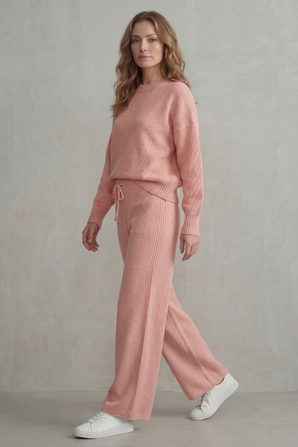 Seria Textured Knit Lounge Set | Women's Wide-Leg Two-Piece