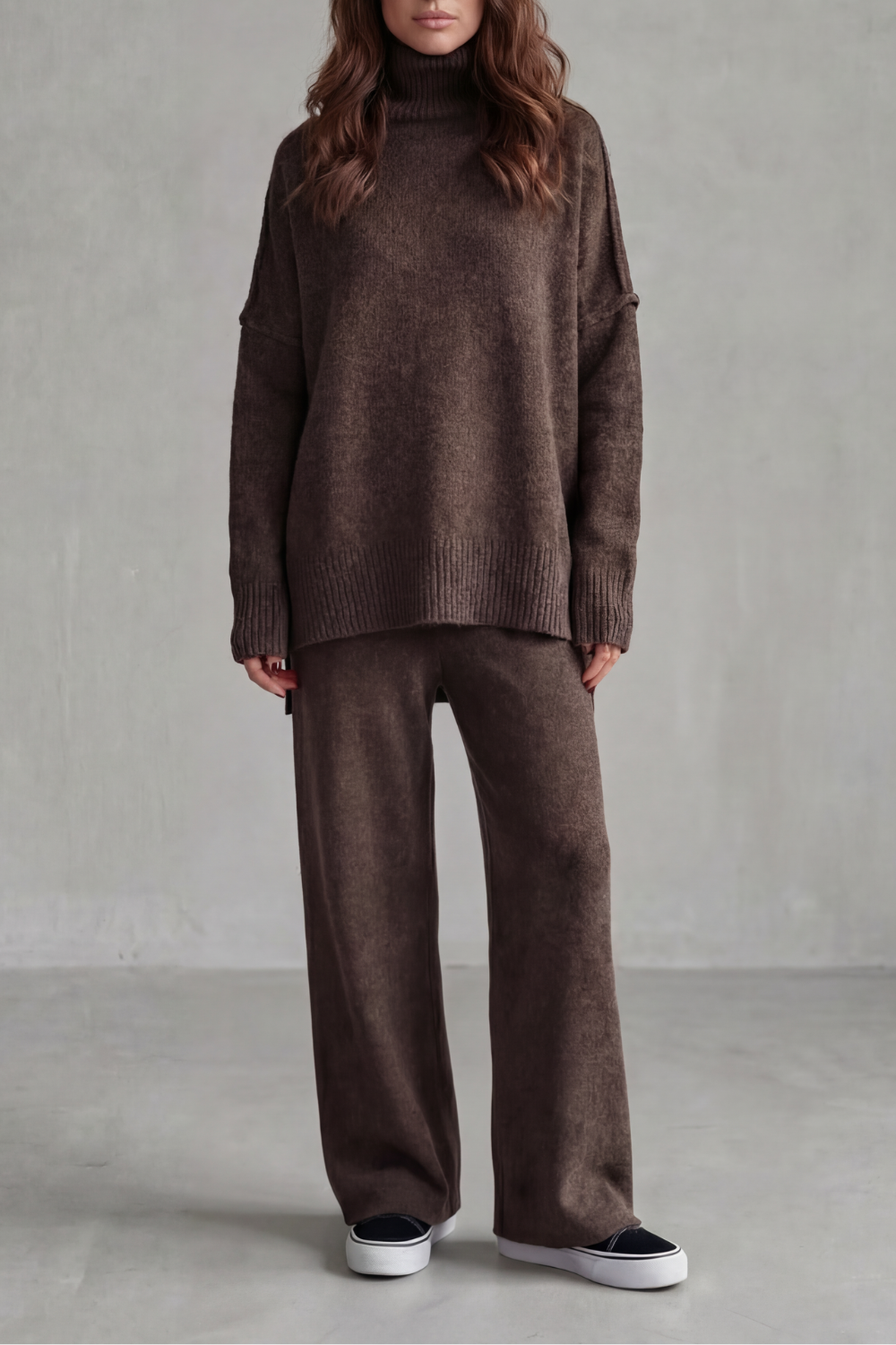 Valdessa Turtleneck Knit Lounge Set | Women's Wide-Leg Set