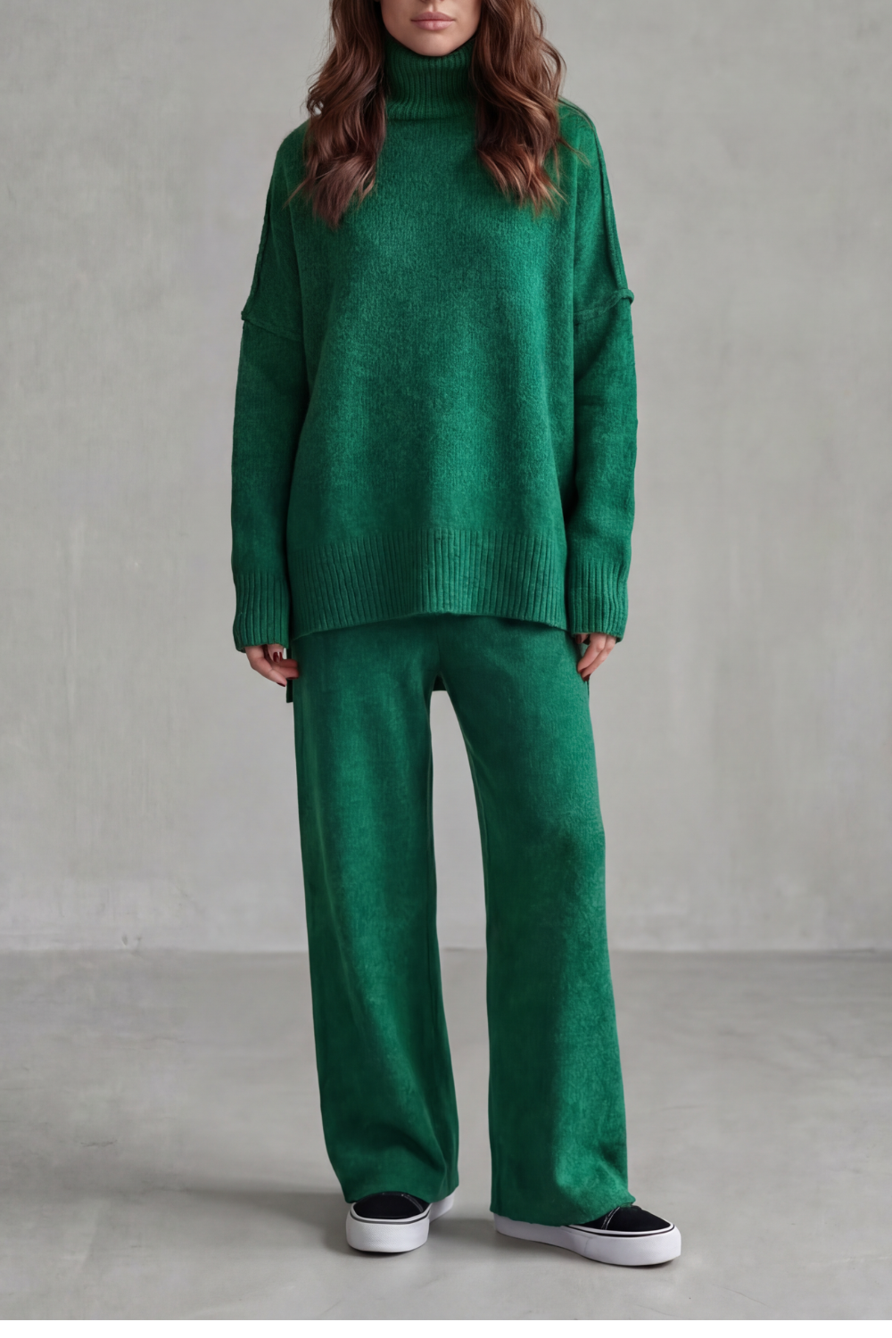 Valdessa Turtleneck Knit Lounge Set | Women's Wide-Leg Set