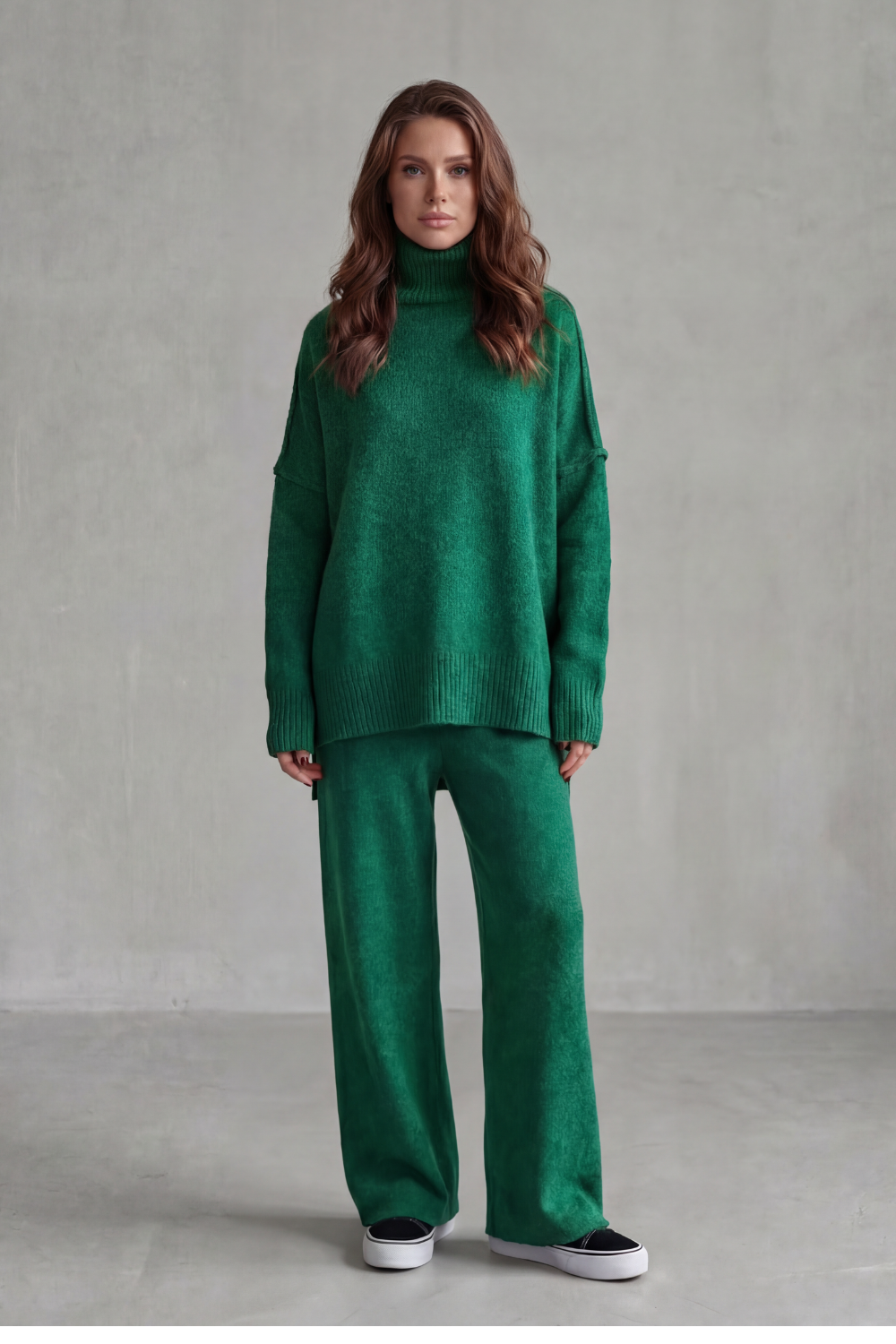 Valdessa Turtleneck Knit Lounge Set | Women's Wide-Leg Set