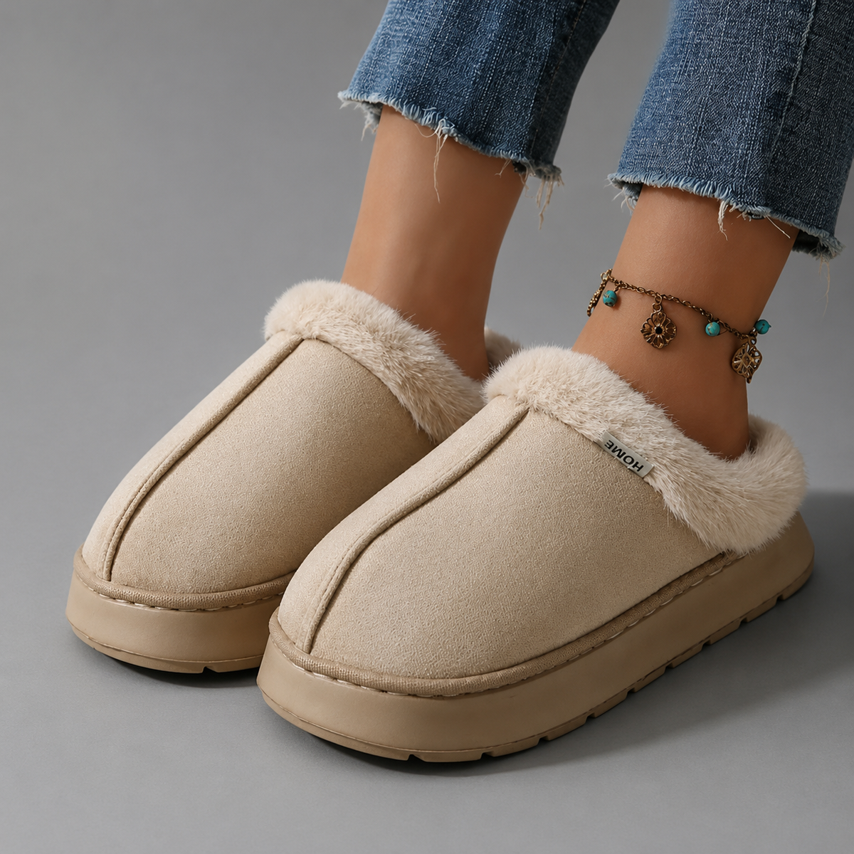 Elsie Fluffy Fleece Slipper | Women's Warm House Shoe