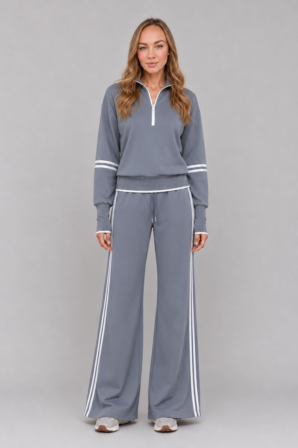 Blythe Half-Zip Wide-Leg Tracksuit | Women's Lounge Co-Ord