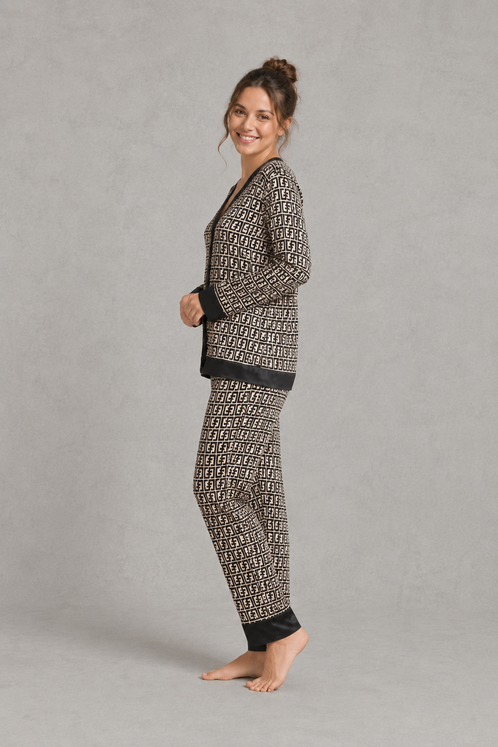 Margot Satin Button-Up Pyjama Set | Women's Long Sleeve Nightwear