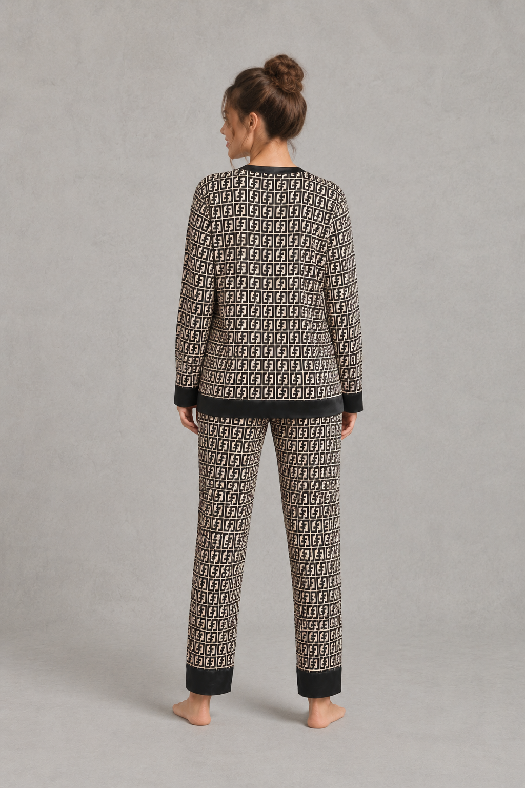 Margot Satin Button-Up Pyjama Set | Women's Long Sleeve Nightwear