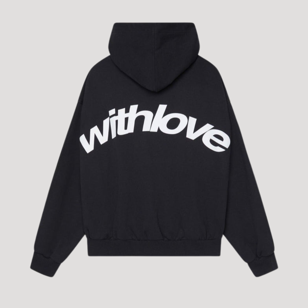 Women's Oversized Hoodie with Graphic Print and Kangaroo Pocket