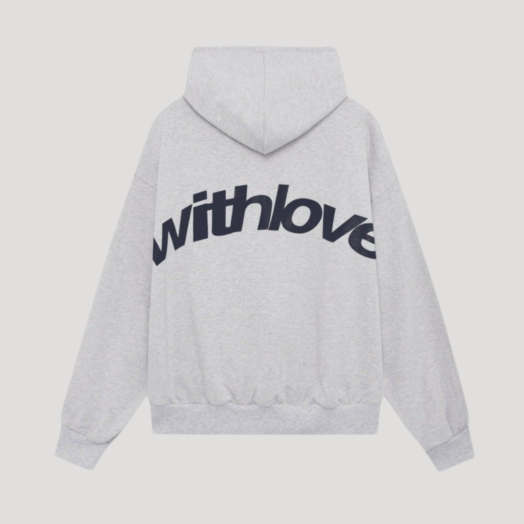 Women's Oversized Hoodie with Graphic Print and Kangaroo Pocket