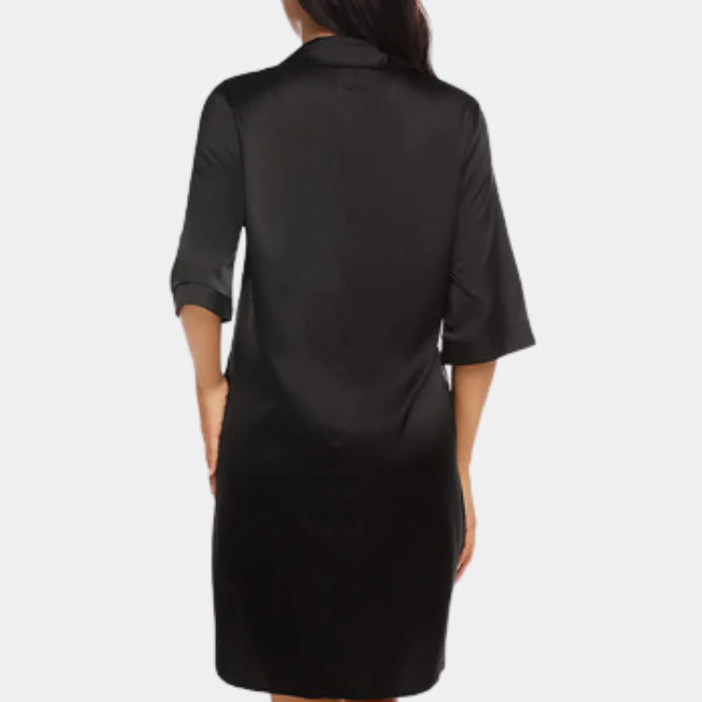 Simone Satin Button-Down Pyjama Dress | Women's Nightdress