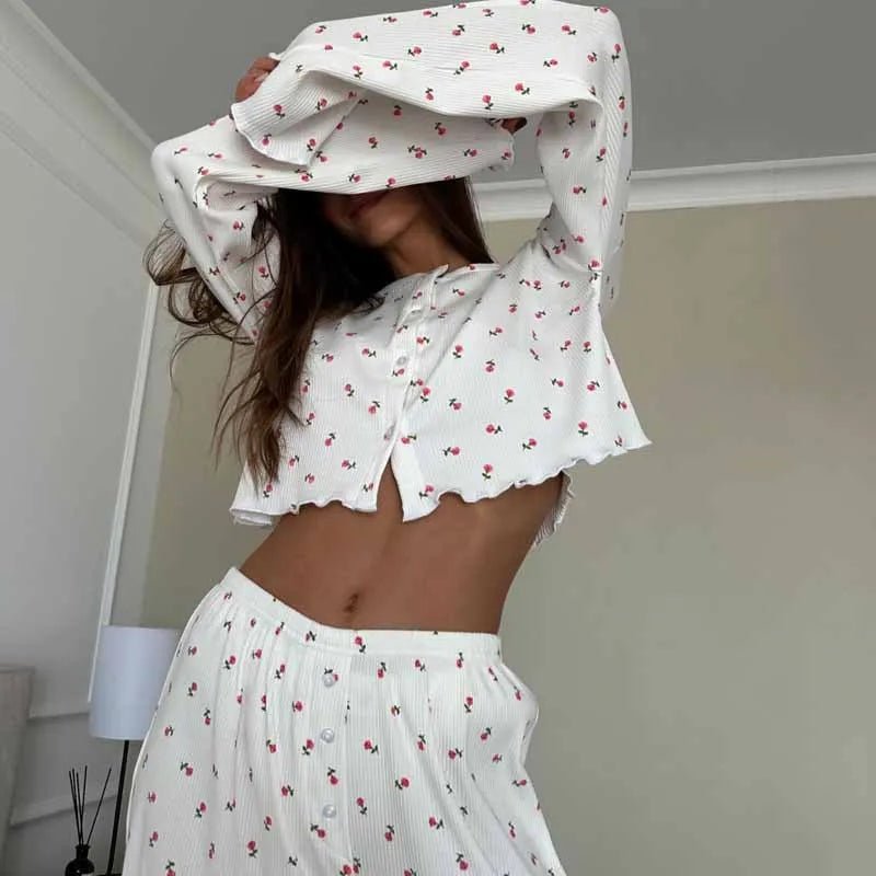 Aiza Long Sleeve Floral Pajama Set