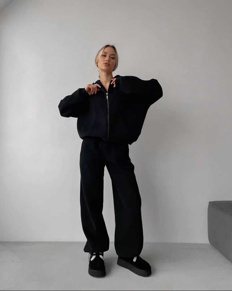 Cecilia Oversized Hoodie Tracksuit | Women's Wide-Leg Set