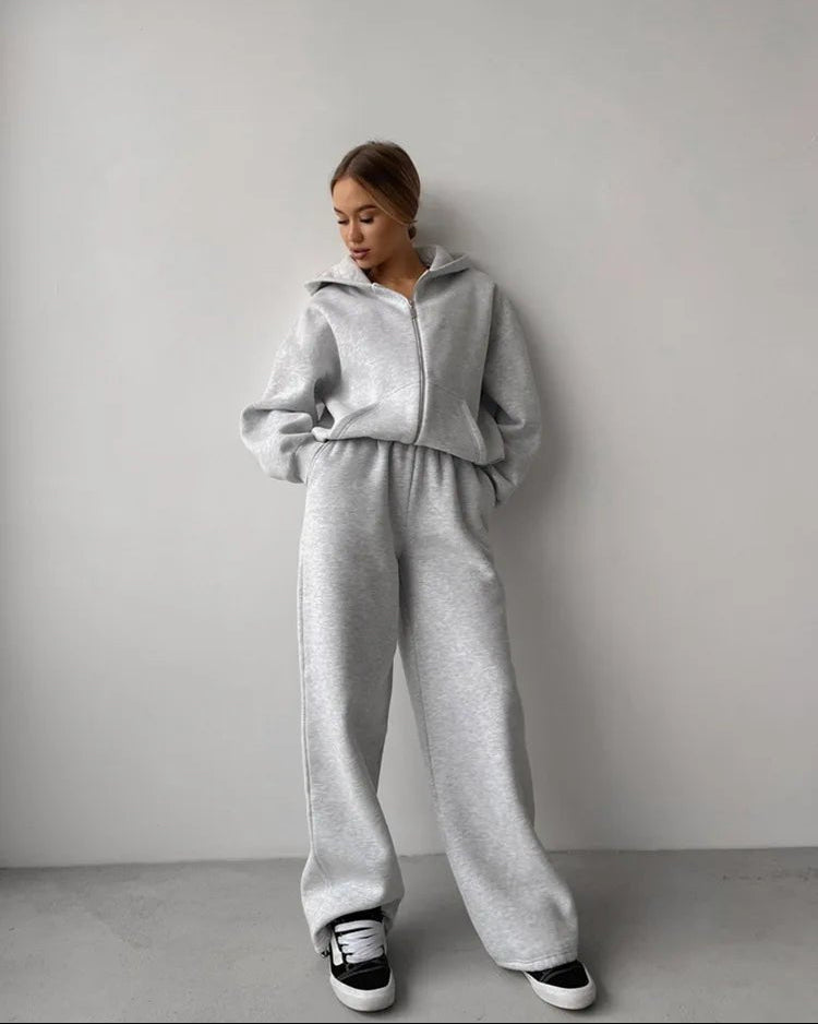 Cecilia Oversized Hoodie Tracksuit | Women's Wide-Leg Set