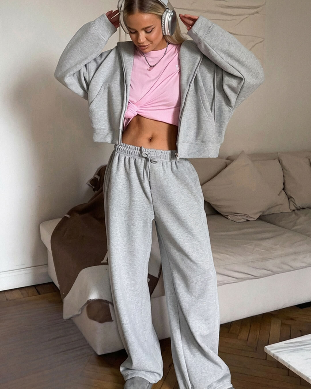 Ethel Zip-Up Tracksuit Set | Women's Hooded Two-Piece
