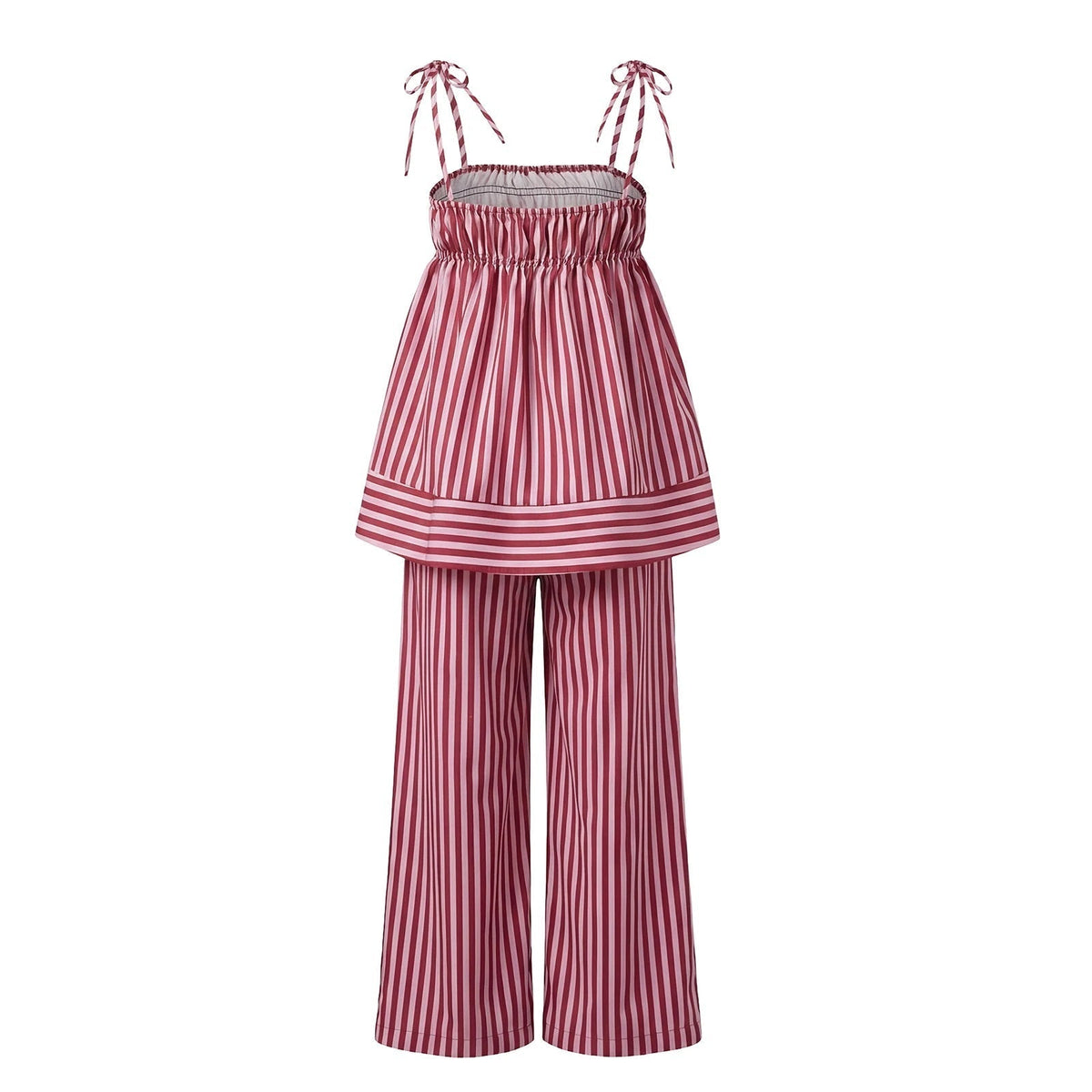 Jasmin Striped Pyjama Set | Women's Tie-Shoulder Two-Piece