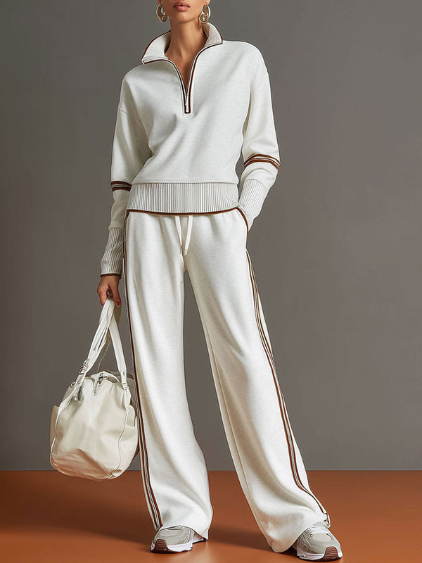 Robyn Retro Half-Zip Tracksuit Set | Women's Wide-Leg Two-Piece