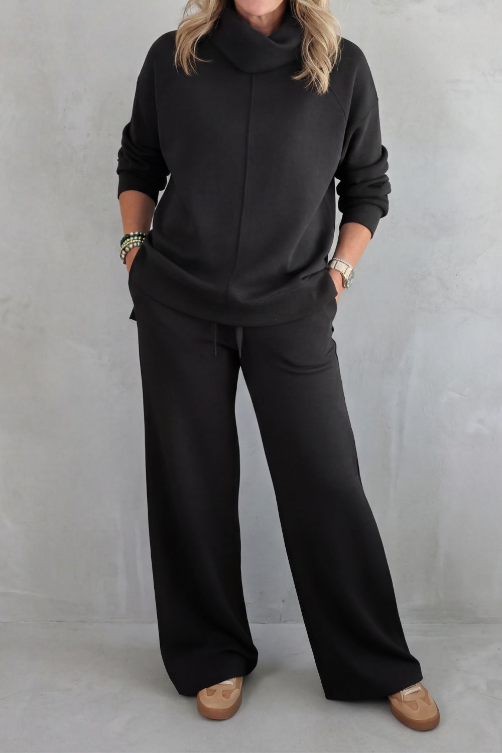 Luverra Turtleneck Lounge Set | Women's Wide-Leg Two-Piece