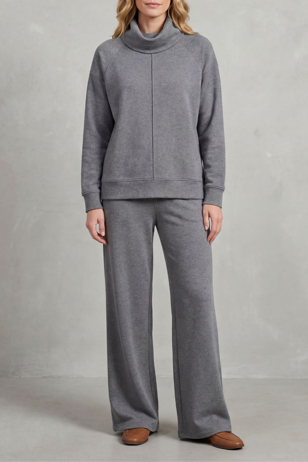 Luverra Turtleneck Lounge Set | Women's Wide-Leg Two-Piece