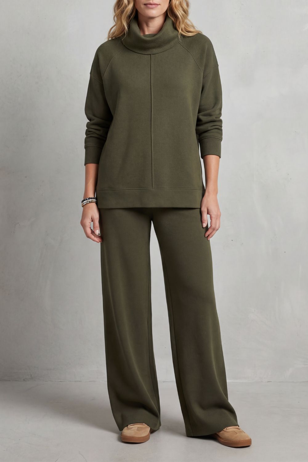 Luverra Turtleneck Lounge Set | Women's Wide-Leg Two-Piece