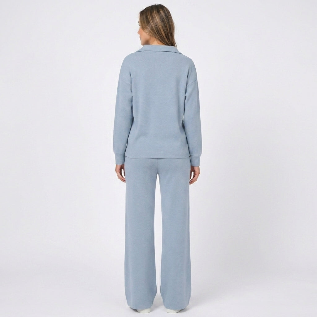 Iris V-Neck Lounge Set | Women's Straight-Leg Two-Piece