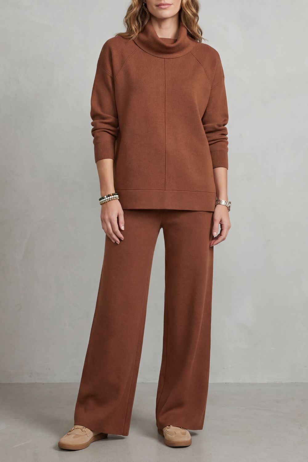 Luverra Turtleneck Lounge Set | Women's Wide-Leg Two-Piece