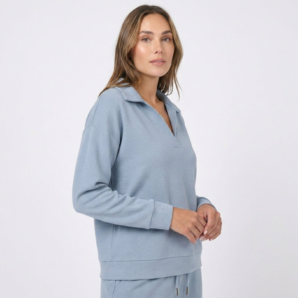 Iris V-Neck Lounge Set | Women's Straight-Leg Two-Piece