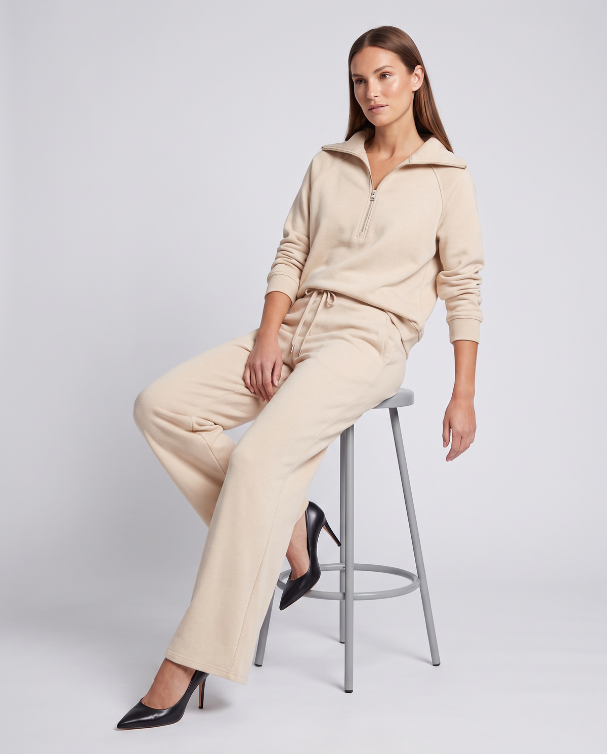 Willa Zip-Up Hoodie Wide-Leg Set | Women's Lounge Two-Piece