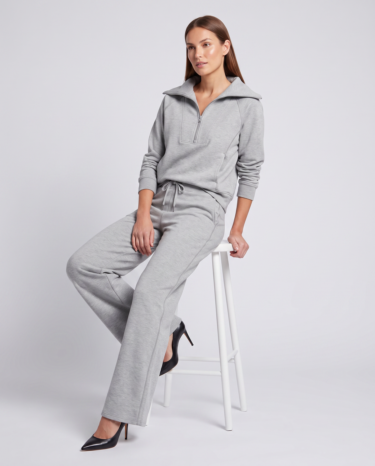 Willa Zip-Up Hoodie Wide-Leg Set | Women's Lounge Two-Piece