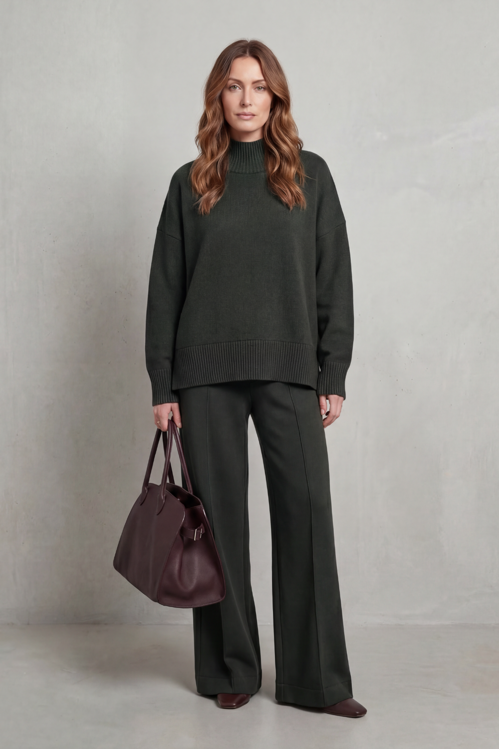 Casavella – Folded collar charm – Knit lounge set