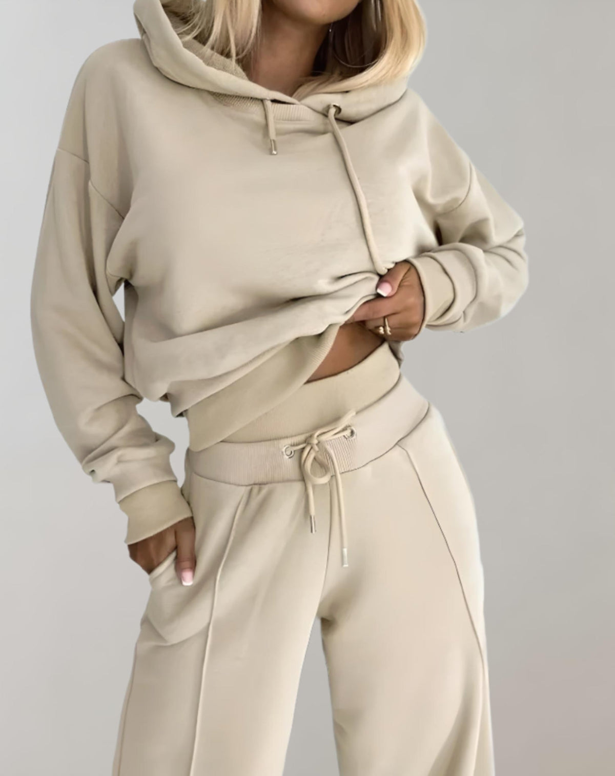 Women's Hoodie Wide-Leg Tracksuit Set