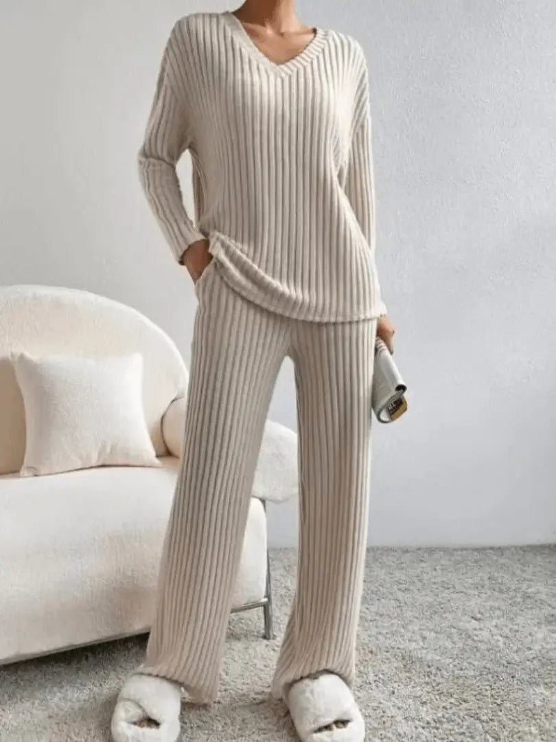 Mara Ribbed Knit Lounge Set | Women's Two-Piece Co-ord