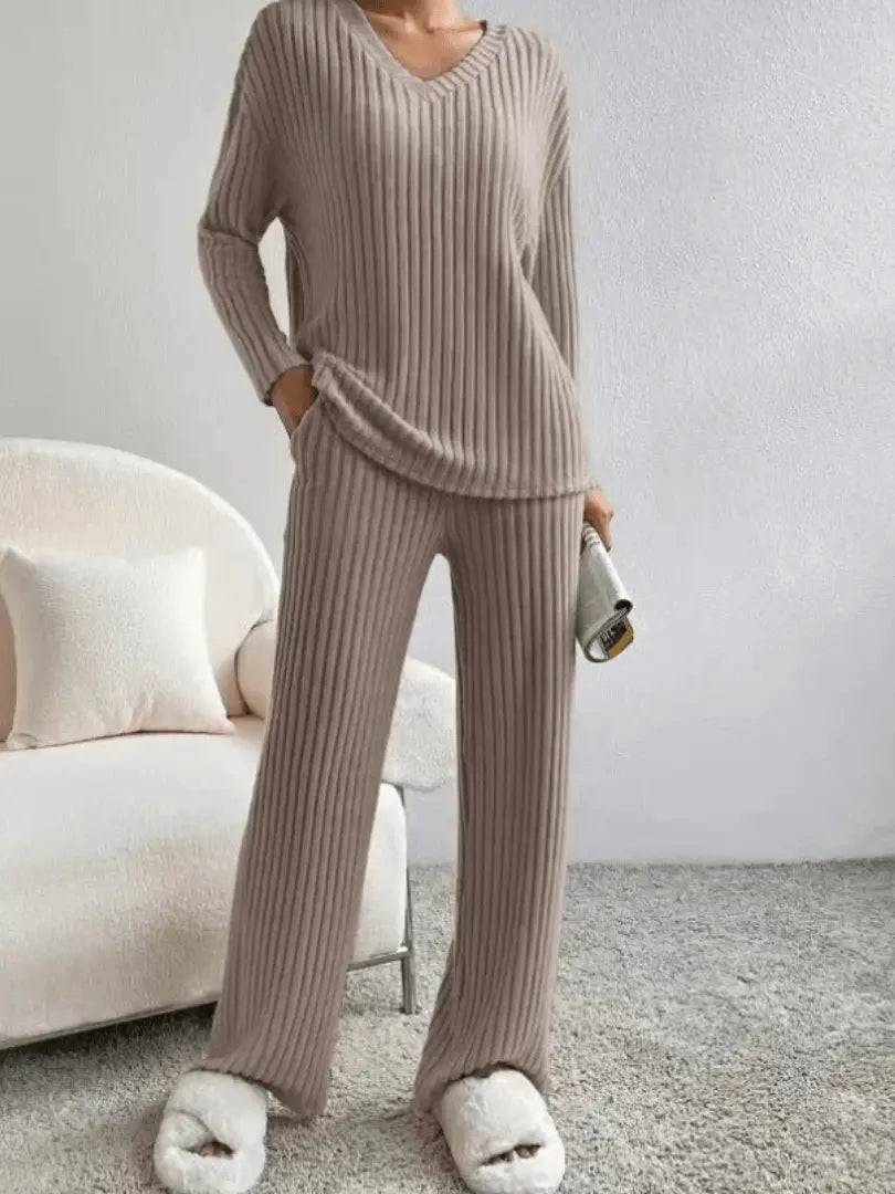 Mara Ribbed Knit Lounge Set | Women's Two-Piece Co-ord