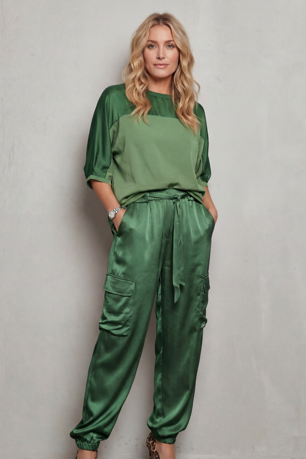 Finley Satin Cargo Lounge Set | Women's Two-Piece