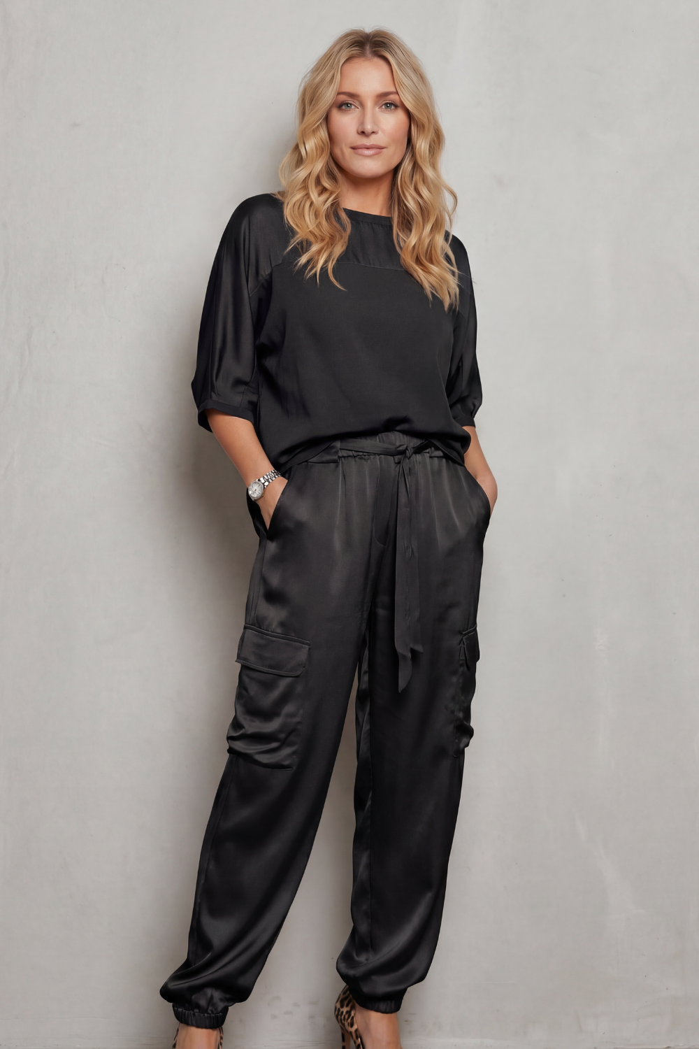 Finley Satin Cargo Lounge Set | Women's Two-Piece
