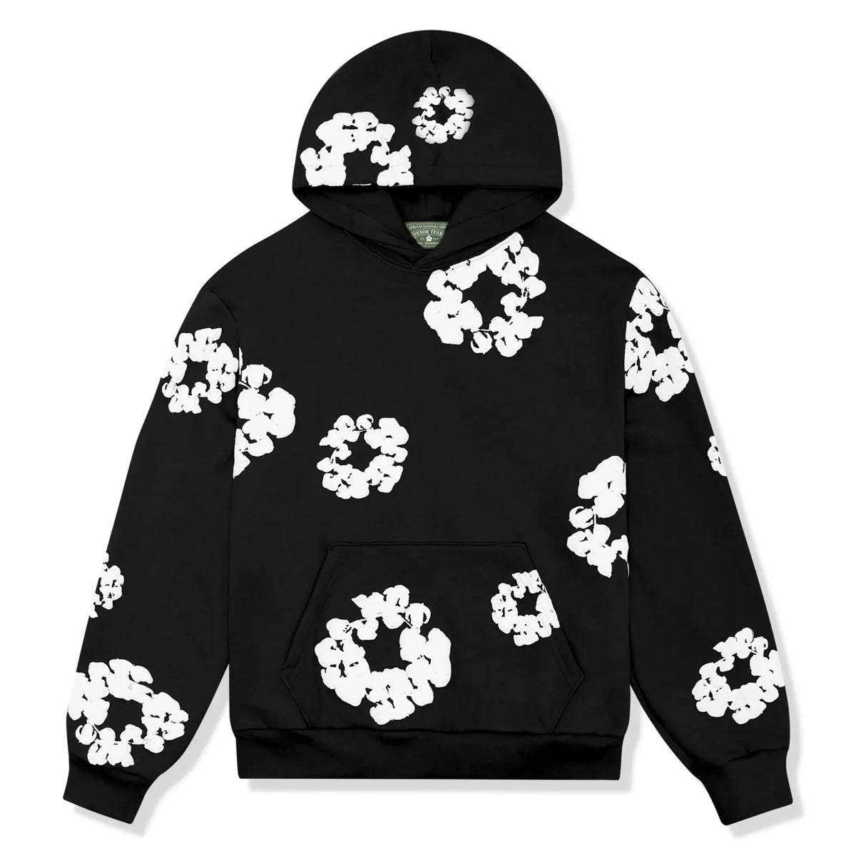 Hooded Tracksuit Set with Drawstring Trousers and Floral Detail