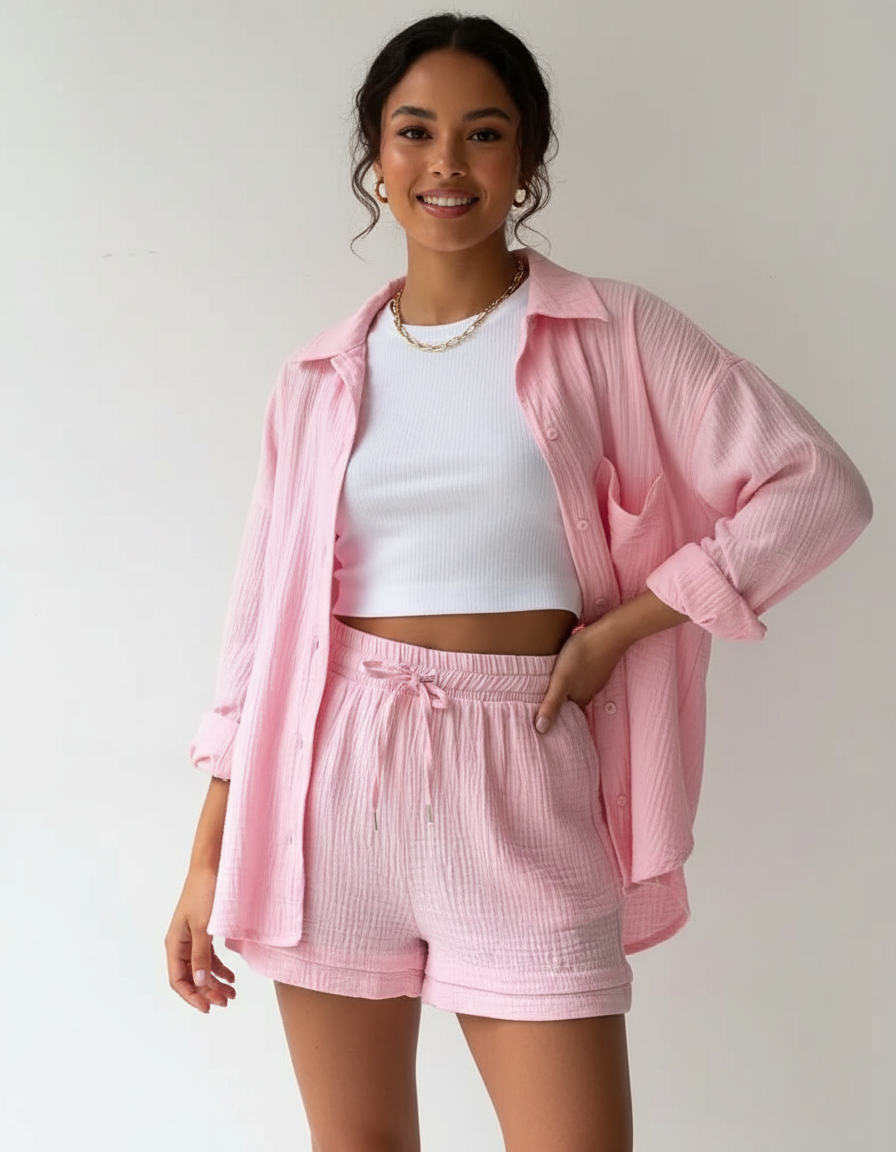 Sienna | Women's Lightweight Lounge Set with Relaxed Shorts